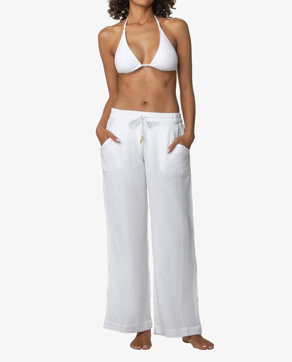 NEW HELEN JON weekender pant in white